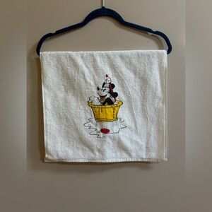 Vintage Walt Disney USA Mickey Mouse Bathtub Time Hand Towel Bathroom Decor